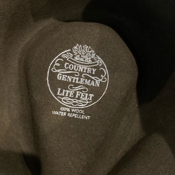 Country Gentleman Lite Felt 100% Wool water repellent Brown Outback Hat Large - Picture 7 of 12